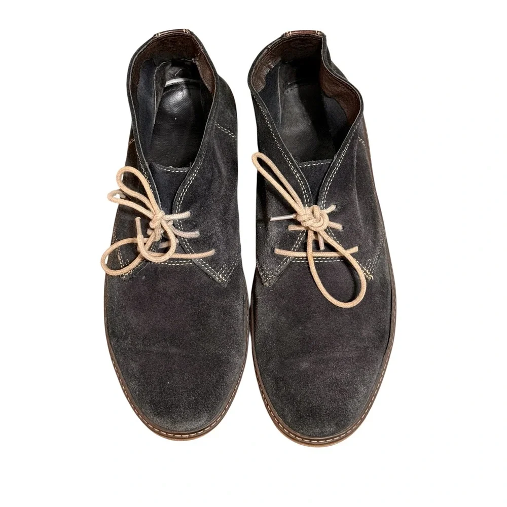 Johnston & Murphy Brown Suede Chukka Desert Boots Lace Up Rubber Sole 10.5M